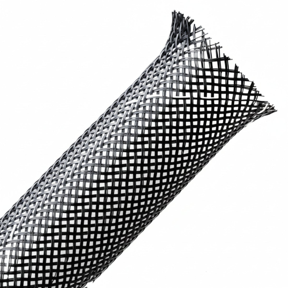 HellermannTyton 170-03008 Braided Sleeving, Expandable, Flame Retardant, .75" Dia, PET, Black, 75 ft/reel