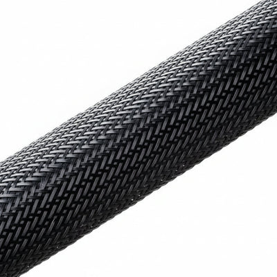 HellermannTyton 170-03208 Braided Sleeving, Expandable, Flame Retardant, .75" Dia, PET, Black, 1300 ft/reel