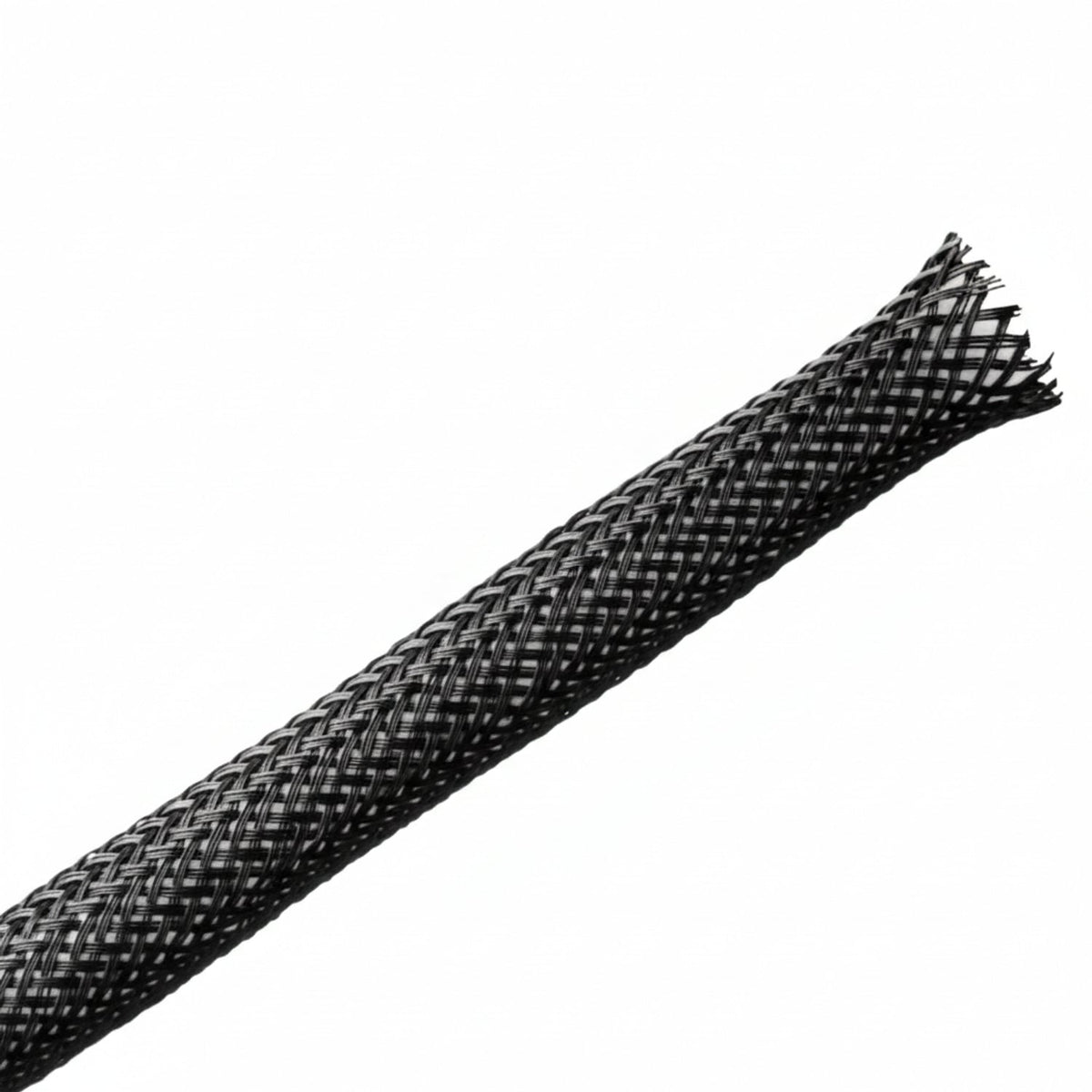 HellermannTyton 170-03035 Braided Sleeving, Expandable, Fray Resistant, .25" Dia, PET, Black, 100 ft/reel