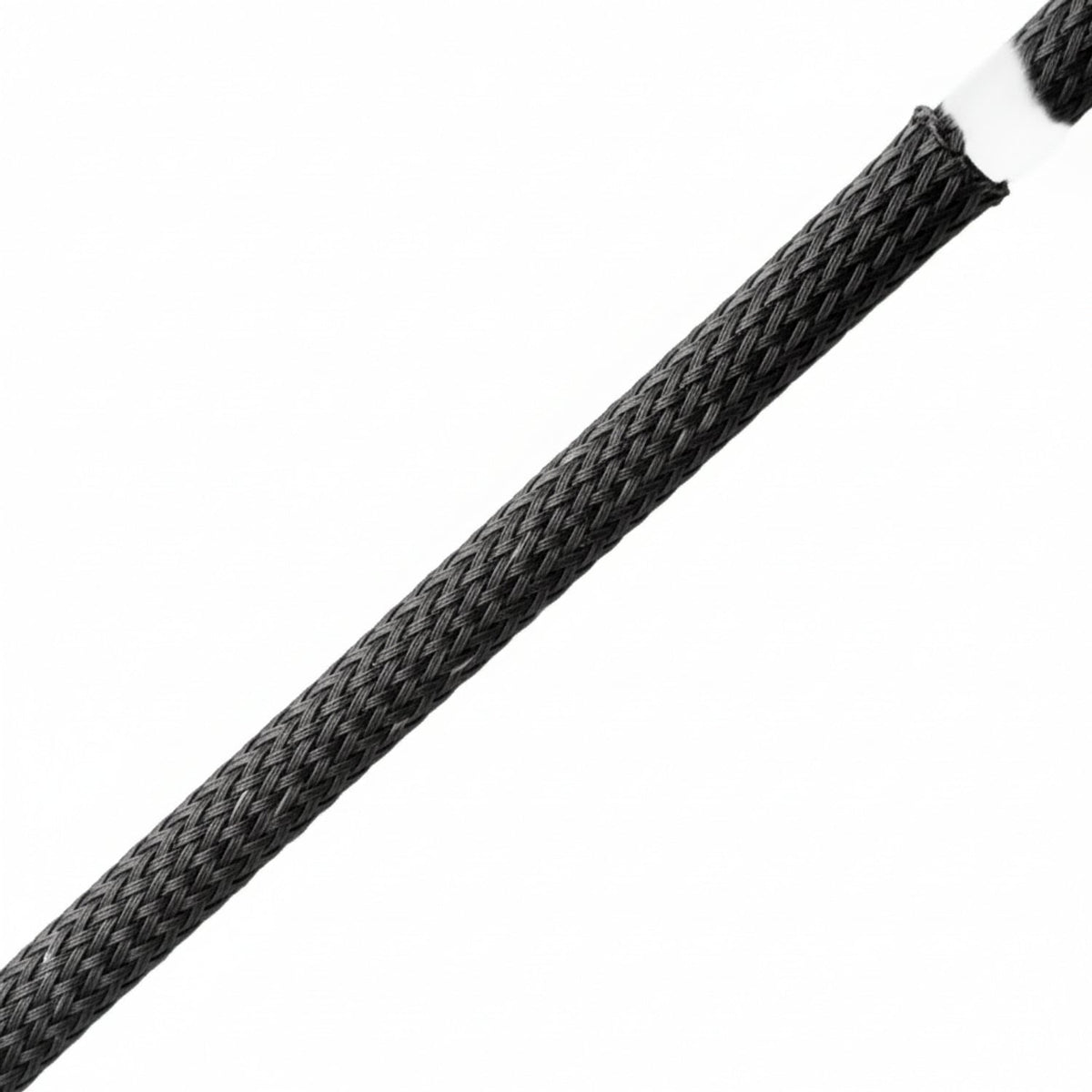 HellermannTyton 170-03036 Braided Sleeving, Expandable, Fray Resistant, Flame Retardant, .25" Dia, PET, BK,100 ft/reel