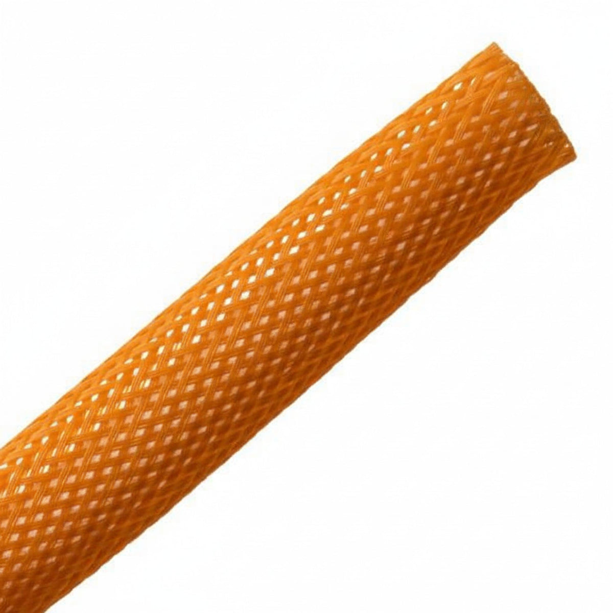 HellermannTyton 170-03076 Braided Sleeving, Expandable, .75" Dia, PET, Orange, 1000 ft/bulk reel