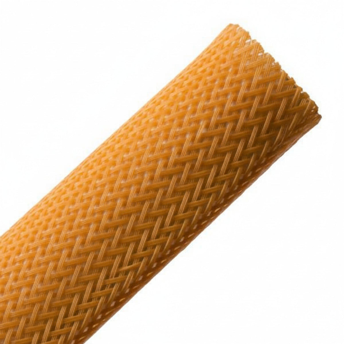 HellermannTyton 170-03080 Braided Sleeving, Expandable, 1.25" Dia, PET, Orange, 250 ft/bulk reel