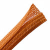 HellermannTyton 170-03082 Braided Sleeving, Split Wrap, .25" Dia, PET, Orange, 200 ft/bulk reel