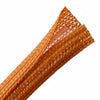 HellermannTyton 170-03083 Braided Sleeving, Split Wrap, .5" Dia, PET, Orange, 150 ft/bulk reel