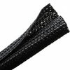 HellermannTyton 170-03142 Braided Sleeving, Split Wrap, Flame Retardant, .5" Dia, PET, Black, 150 ft/bulk reel