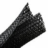 HellermannTyton 170-03145 Braided Sleeving, Split Wrap, Flame Retardant, 1.25" Dia, PET, Black, 75 ft/bulk reel