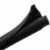 HellermannTyton 170-03181 Braided Sleeving, Split Wrap, .38" Dia, PET, Black, 450 ft/bulk reel