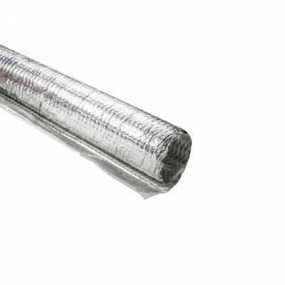 HellermannTyton 170-03196 Braided Wrap, Aluminum Laminated Fiberglass, 4' Long Stick, 1.25" Dia, AL/GF, Silver, 6/box