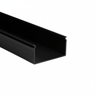 HellermannTyton 181-00476 Solid Wall Wiring Duct, 4" X 2", Non-Adhesive, PVC, Black, 120ft/Carton