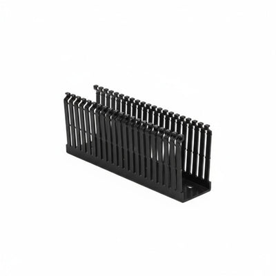 HellermannTyton 181-00609 High Density Slotted Wall Wiring Duct, 2" X 3", Non-Adhesive, PVC, Black, 120ft/Carton