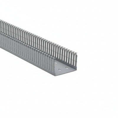 HellermannTyton 181-00654 High Density Slotted Wall Wiring Duct, 3" X 2" Adhesive, PVC, Gray, 120ft/Carton