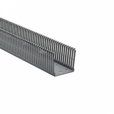 HellermannTyton 181-00657 High Density Slotted Wall Wiring Duct, 3" X 3", Adhesive, PVC, Gray, 120ft/Carton