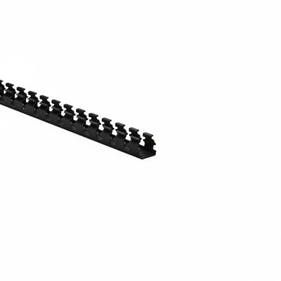 HellermannTyton 181-11009 Slotted Wall Wiring Duct, 1" X 1", Non-Adhesive, PVC, Black, 120ft/Carton