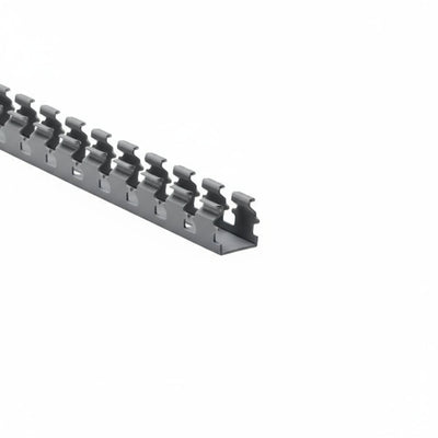 HellermannTyton 181-11013 Slotted Wall Wiring Duct, 1" X 1", Non-Adhesive, PVC, Gray, 120ft/Carton