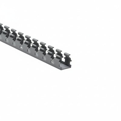 HellermannTyton 181-11017 Slotted Wall Wiring Duct, 1" X 1", Adhesive, PVC, Gray, 30ft/Box