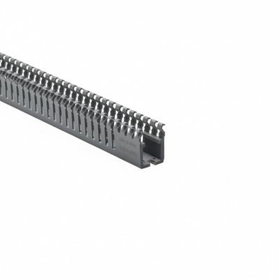HellermannTyton 181-11505 Slotted Wall Wiring Duct, 1" X 1.5", Non-Adhesive, PVC, Gray, 120ft/Carton