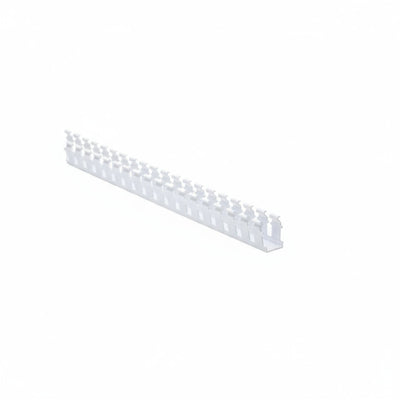HellermannTyton 181-11510 Slotted Wall Wiring Duct, 1" X 1.5", Adhesive, PVC, White, 30ft/Box