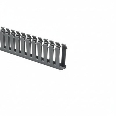 HellermannTyton 181-13006 Slotted Wall Wiring Duct, 1" X 3", Non-Adhesive, PVC, Gray, 120ft/Carton