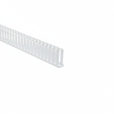 HellermannTyton 181-13008 Slotted Wall Wiring Duct, 1" X 3", Non-Adhesive, PVC, White, 120ft/Carton