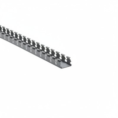 HellermannTyton 181-15105 Slotted Wall Wiring Duct, 1.5" X 1", Non-Adhesive, PVC, Gray, 120ft/Carton