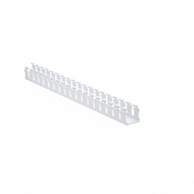 HellermannTyton 181-15511 Slotted Wall Wiring Duct, 1.5" X 1.5", Non-Adhesive, PVC, White, 120ft/Carton