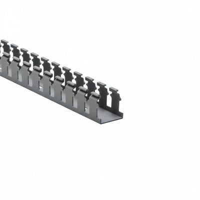 HellermannTyton 181-15513 Slotted Wall Wiring Duct, 1.5" X 1.5", Adhesive, PVC, Gray, 120ft/Carton
