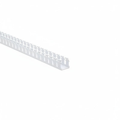 HellermannTyton 181-15514 Slotted Wall Wiring Duct, 1.5" X 1.5", Adhesive, PVC, White, 30ft/Box