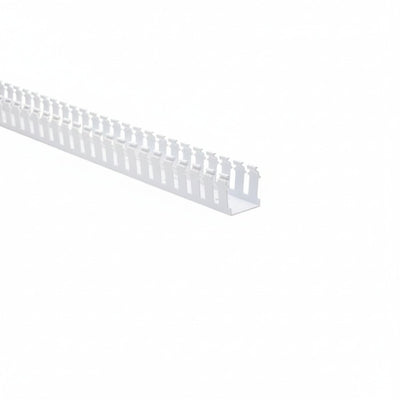 HellermannTyton 181-22028 Slotted Wall Wiring Duct, 2" X 2", Non-Adhesive, PVC, White, 120ft/Carton