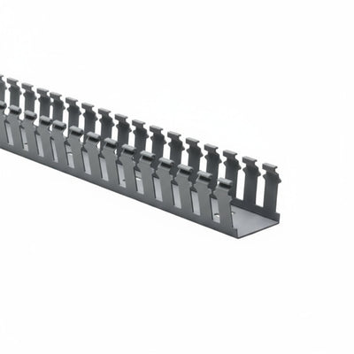 HellermannTyton 181-22031 Slotted Wall Wiring Duct, 2" X 2", Adhesive, PVC, Gray, 30ft/Box