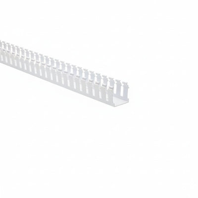 HellermannTyton 181-22033 Slotted Wall Wiring Duct, 2" X 2", Adhesive, PVC, White, 30ft/Box