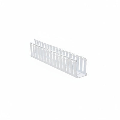 HellermannTyton 181-23011 Slotted Wall Wiring Duct, 2" X 3", Adhesive, PVC, White, 30ft/Box