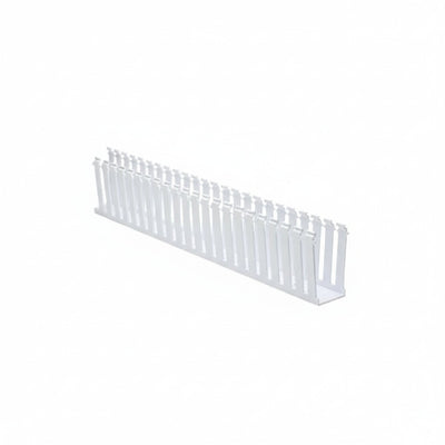 HellermannTyton 181-24014 Slotted Wall Wiring Duct, 2" X 4", Adhesive, PVC, White, 120ft/Carton