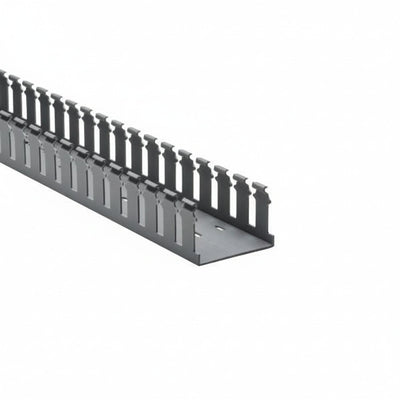 HellermannTyton 181-32006 Slotted Wall Wiring Duct, 3" X 2", Non-Adhesive, PVC, Gray, 120ft/Carton