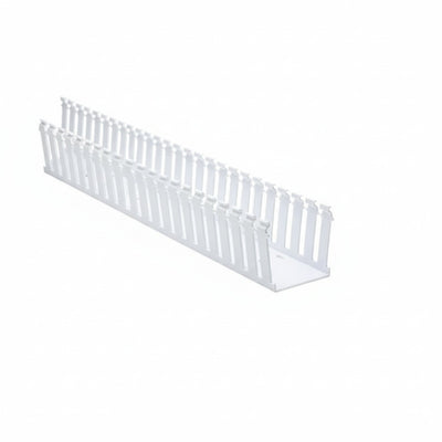 HellermannTyton 181-33023 Slotted Wall Wiring Duct, 3" X 3", Adhesive, PVC, White, 30ft/Box