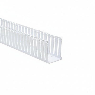 HellermannTyton 181-34007 Slotted Wall Wiring Duct, 3" X 4", Non-Adhesive, PVC, White, 120ft/Carton