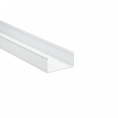 HellermannTyton 181-42004 Solid Wall Wiring Duct, 4" X 2", Non-Adhesive, PVC, White, 120ft/Carton