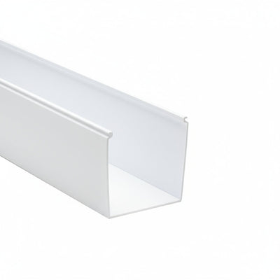 HellermannTyton 181-44015 Solid Wall Wiring Duct, 4" X 4", Non-Adhesive, PVC, White, 120ft/Carton
