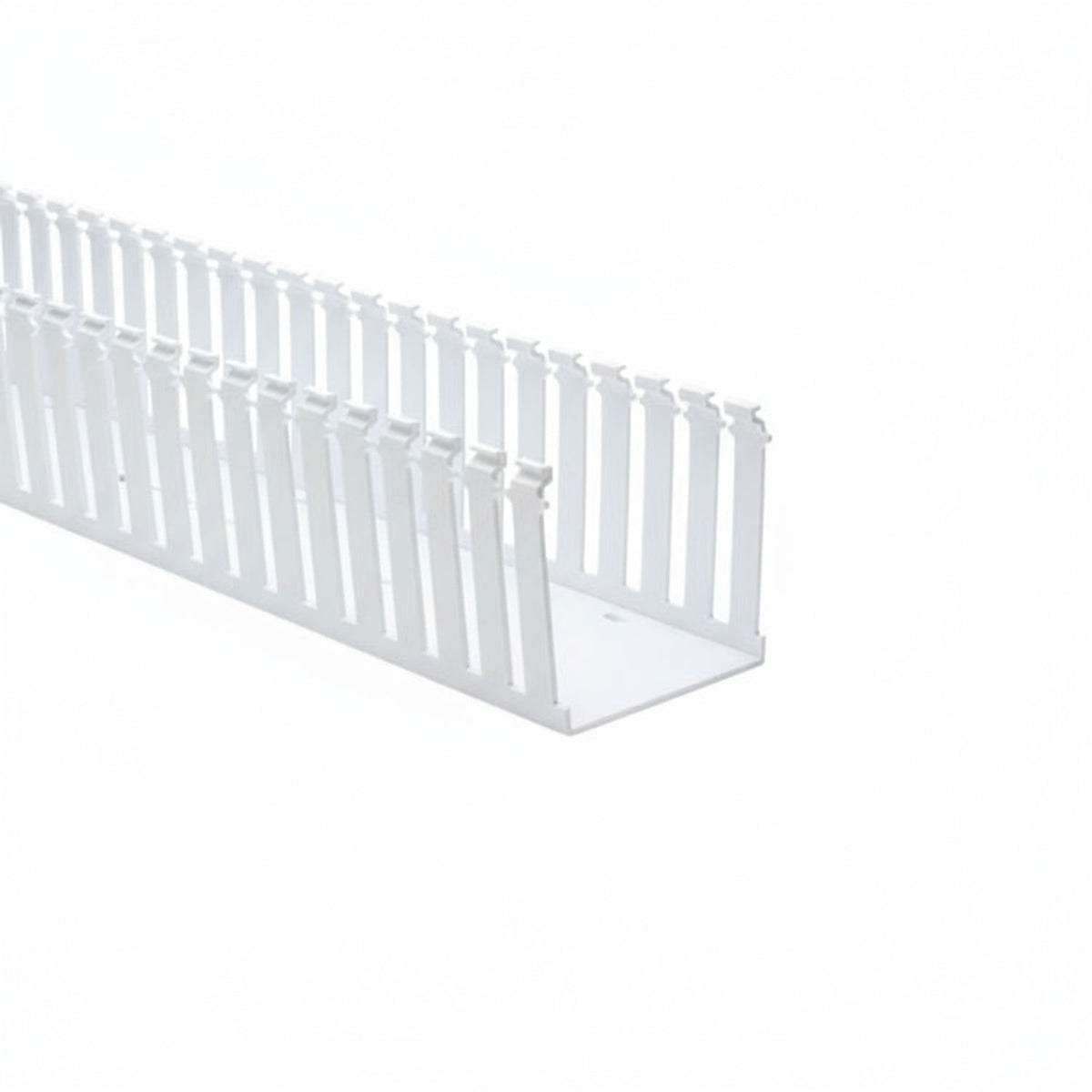 HellermannTyton 181-44031 Slotted Wall Wiring Duct, 4" X 4", Non-Adhesive, PVC, White, 120ft/Carton