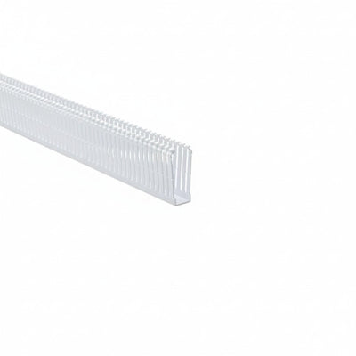 HellermannTyton 184-13007 High Density Slotted Wall Wiring Duct, 1" X 3", Non-Adhesive, PVC, White, 120ft/Carton