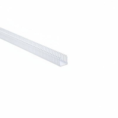 HellermannTyton 184-15155 High Density Slotted Wall Wiring Duct, 1.5" X 1.5", Non-Adhesive, PVC, White, 120ft/Carton