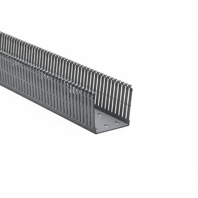 HellermannTyton 184-33002 High Density Slotted Wall Wiring Duct, 3" X 3", Non-Adhesive, PVC, Gray, 120ft/Carton