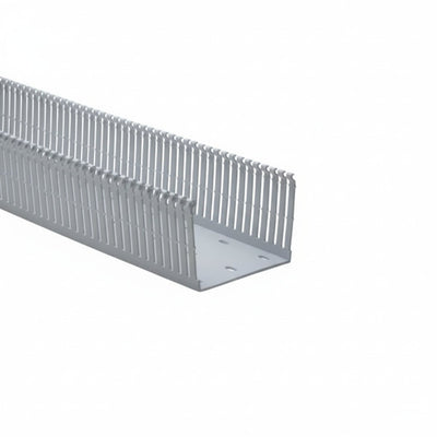 HellermannTyton 184-43003 High Density Slotted Wall Wiring Duct, 4" X 3", Non-Adhesive, PVC, White, 120ft/Carton