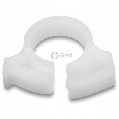 HellermannTyton SNP1.510M4 Snapper Hose Clamp, .31"–.35" Bundle Diameter, POM, White, 1000/pkg