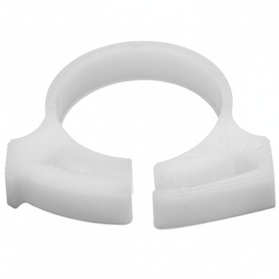 HellermannTyton SNP1610C2 Snapper Hose Clamp, .74"–.84" Bundle Diameter, POM, White, 100/pkg