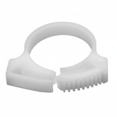 HellermannTyton SNP1910C2 Snapper Hose Clamp, .88"–1.0" Bundle Diameter, POM, White, 100/pkg