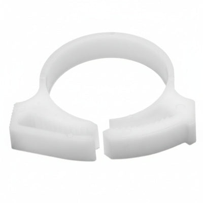 HellermannTyton SNP2410C2 Snapper Hose Clamp, 1.0"–1.12" Bundle Diameter, POM, White, 100/pkg