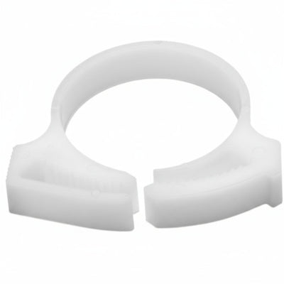 HellermannTyton SNP2410C2 Snapper Hose Clamp, 1.0"–1.12" Bundle Diameter, POM, White, 100/pkg