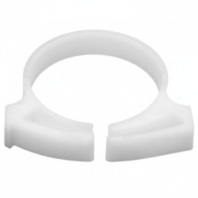 HellermannTyton SNP2810C2 Snapper Hose Clamp, 1.11"–1.27" Bundle Diameter, POM, White, 100/pkg