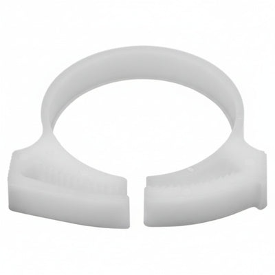 HellermannTyton SNP3210K2 Snapper Hose Clamp, 1.21"–1.38" Bundle Diameter, POM, White, 50/pkg