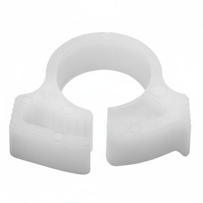 HellermannTyton SNP410M4 Snapper Hose Clamp, .38"–.42" Bundle Diameter, POM, White, 1000/pkg